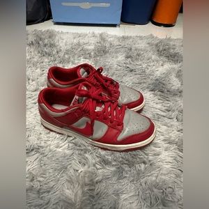 Grey and Red Nike Dunk Low Men’s